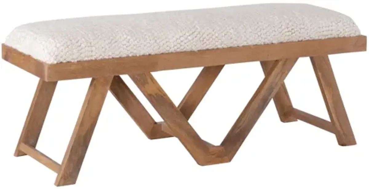 Benicio Brown Upholstered Bench