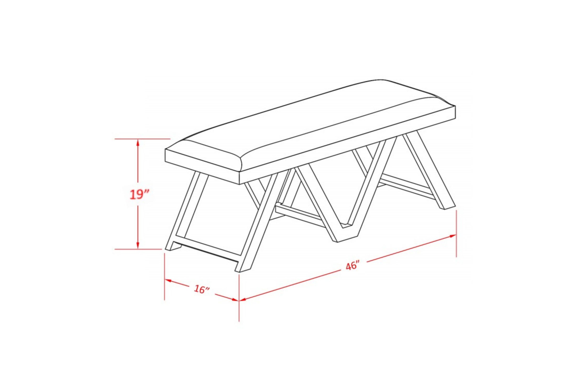 Benicio Grey Upholstered Bench