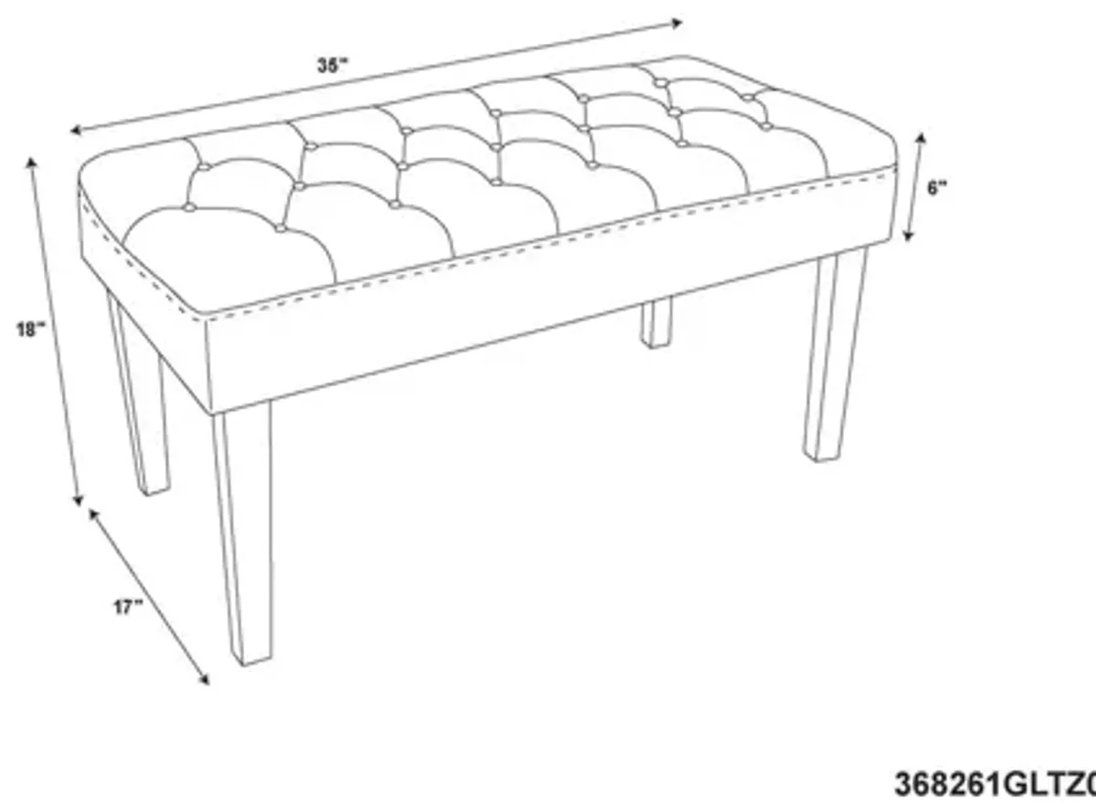 Ella White Acrylic Leg Bench