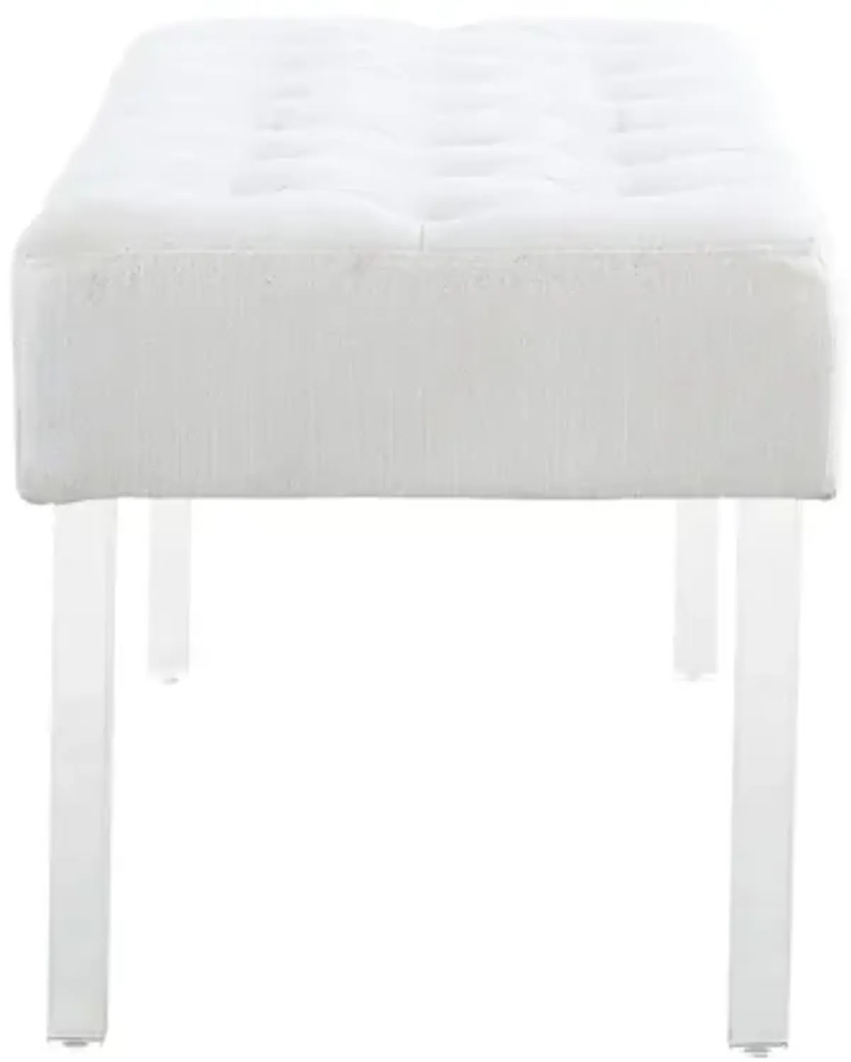 Ella White Acrylic Leg Bench