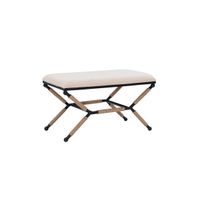 Campaign Linen Accent Bench