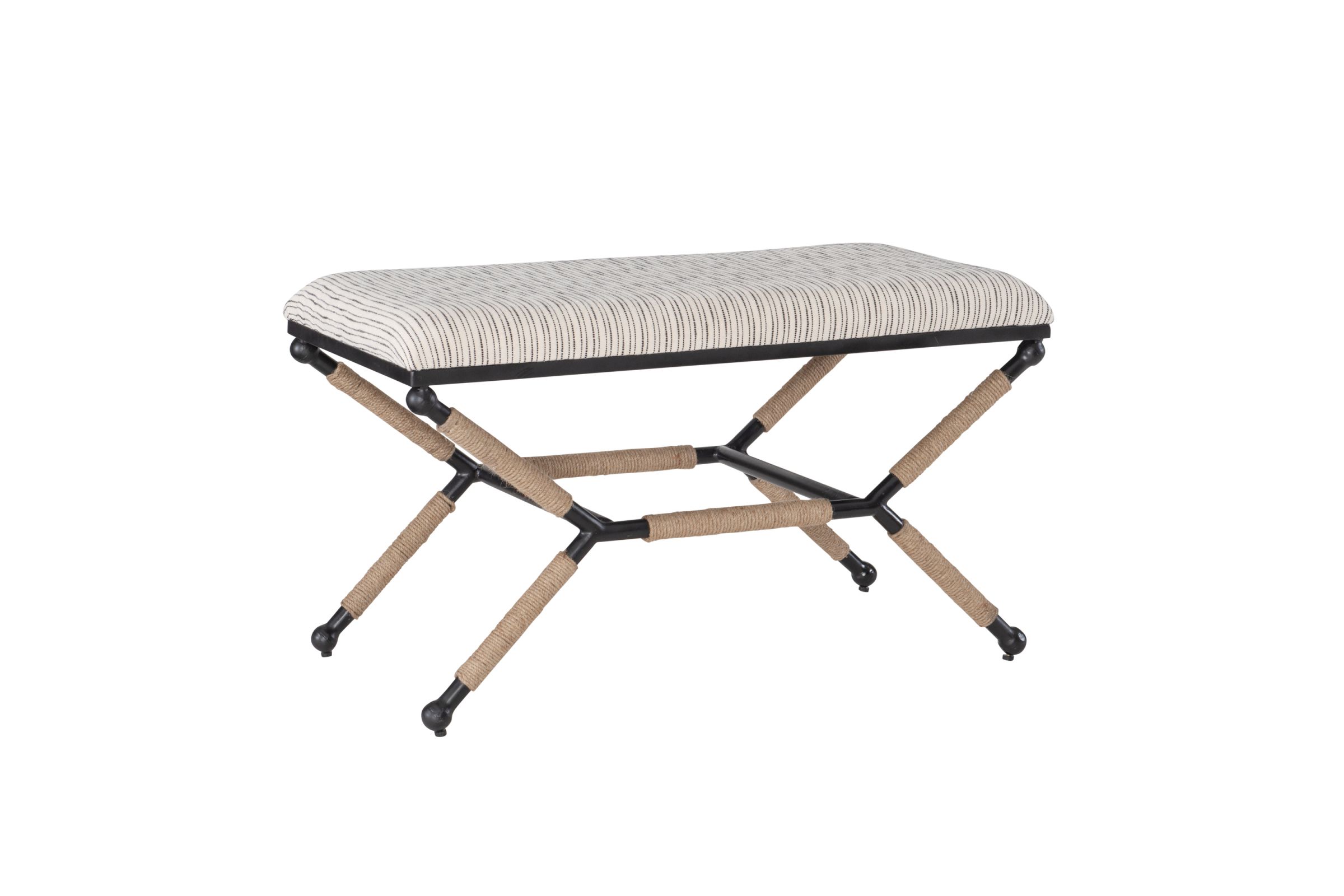 Campaign Striped Accent Bench