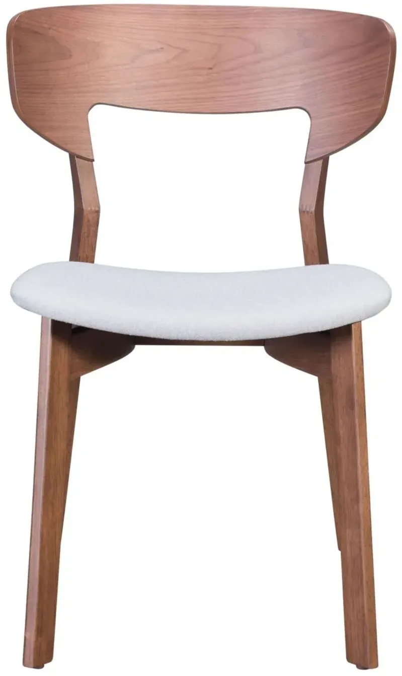 Russell Dining Chair (Set of 2) Walnut & Gray