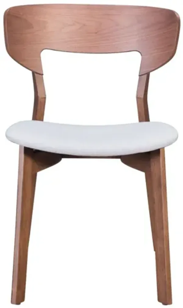 Russell Dining Chair (Set of 2) Walnut & Gray