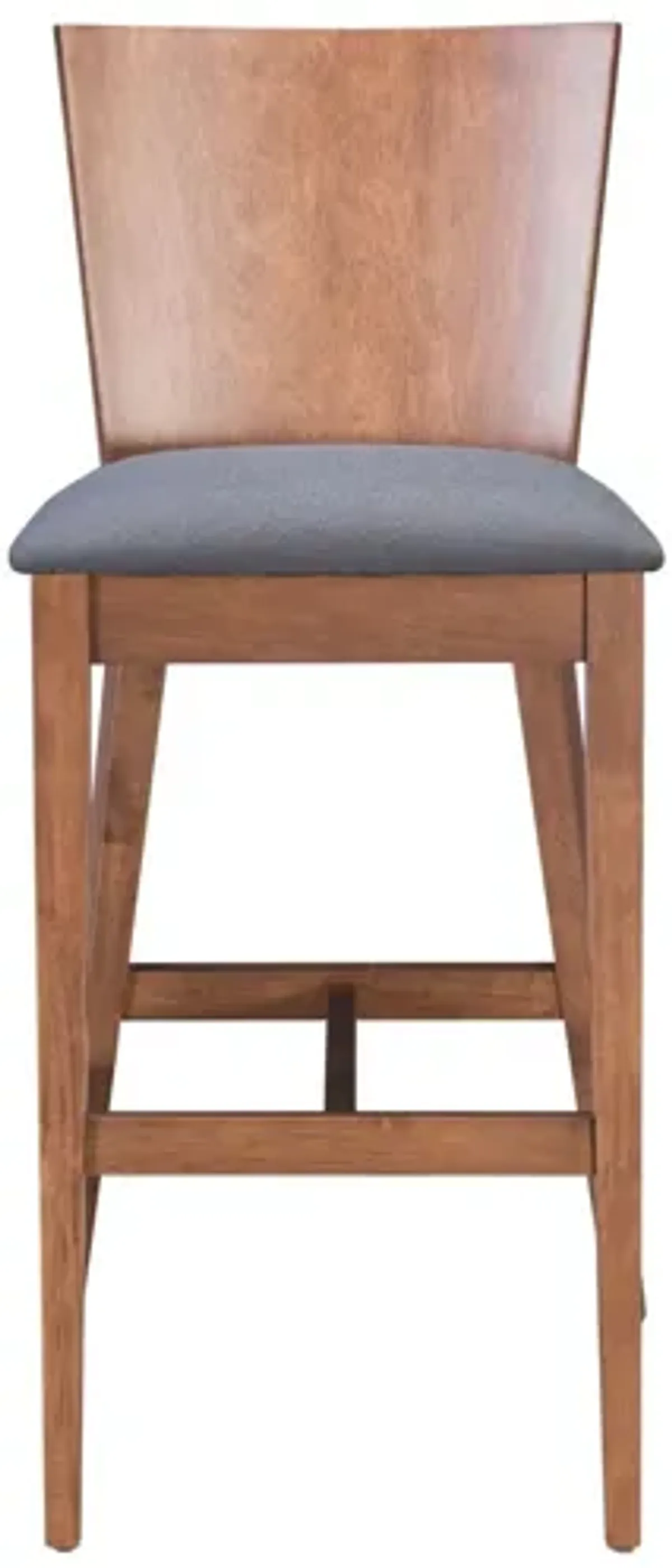 Ambrose Bar Chair (Set of 2) Walnut & Gray