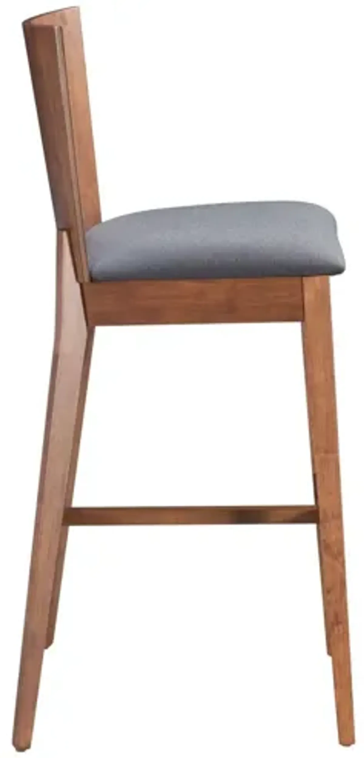 Ambrose Bar Chair (Set of 2) Walnut & Gray