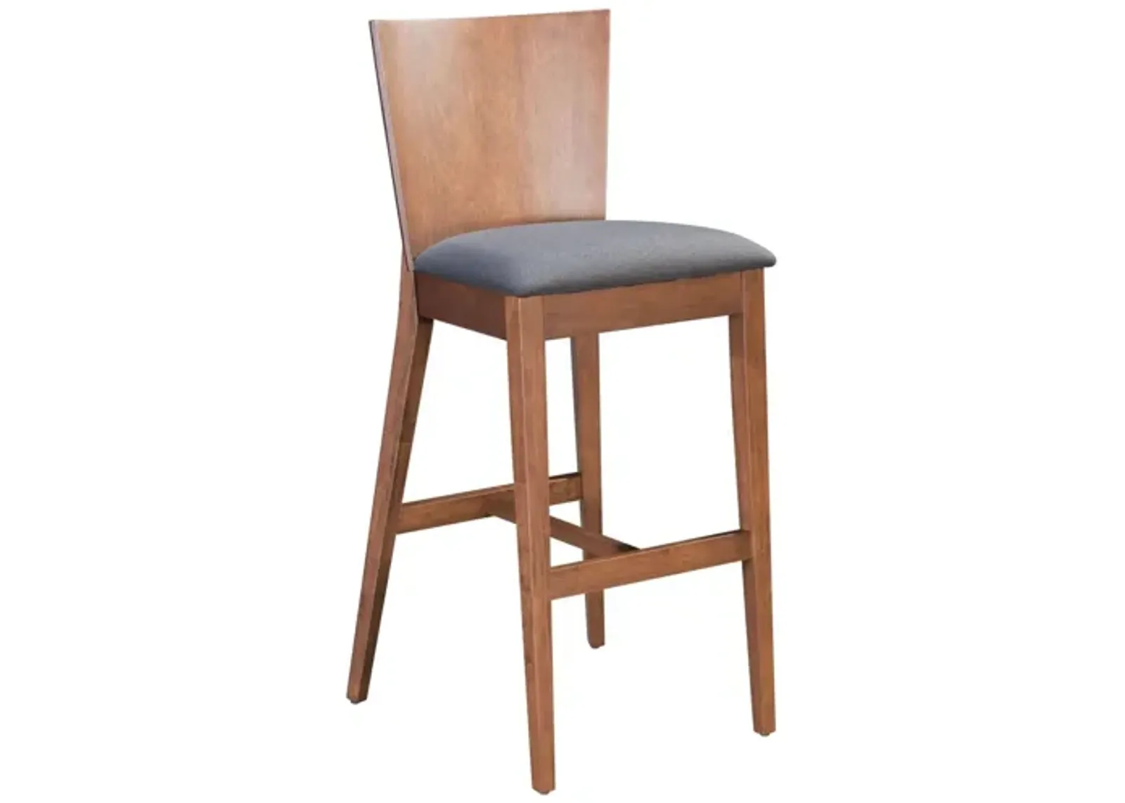 Ambrose Bar Chair (Set of 2) Walnut & Gray