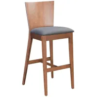Ambrose Bar Chair (Set of 2) Walnut & Gray