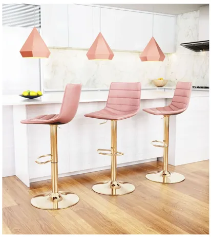 Prima Bar Chair Pink & Gold