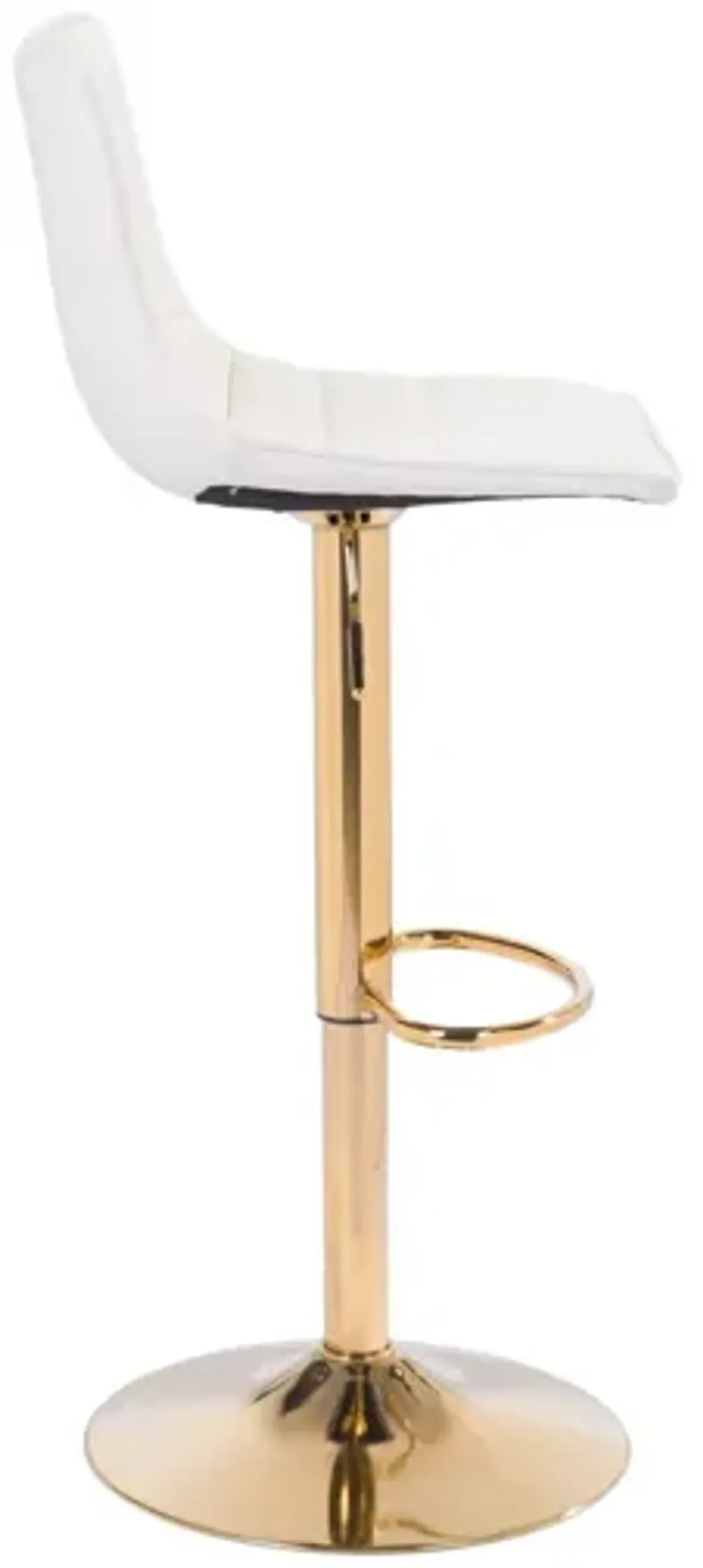 Prima Bar Chair White & Gold