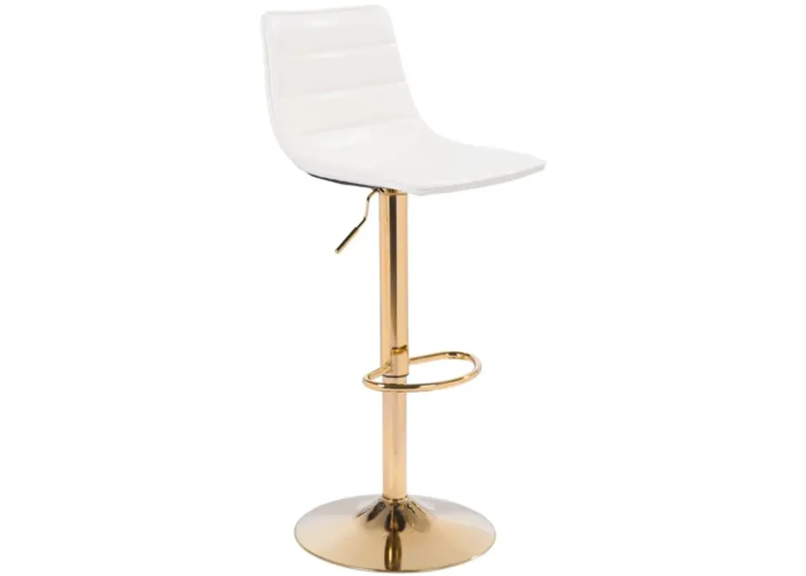 Prima Bar Chair White & Gold