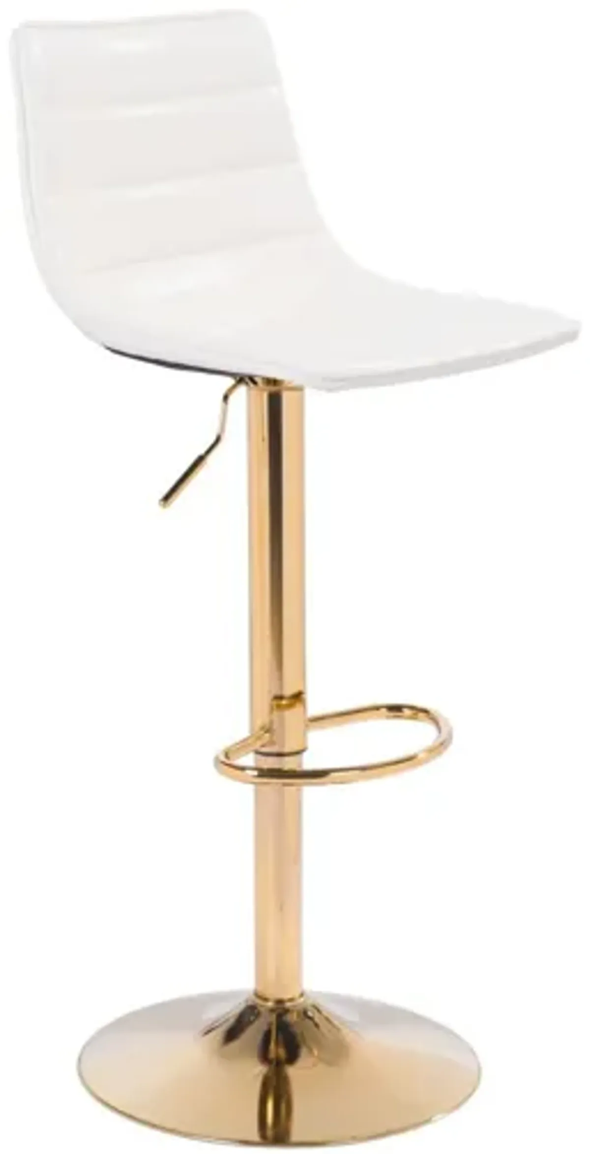 Prima Bar Chair White & Gold