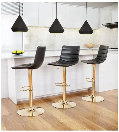 Prima Bar Chair Black & Gold