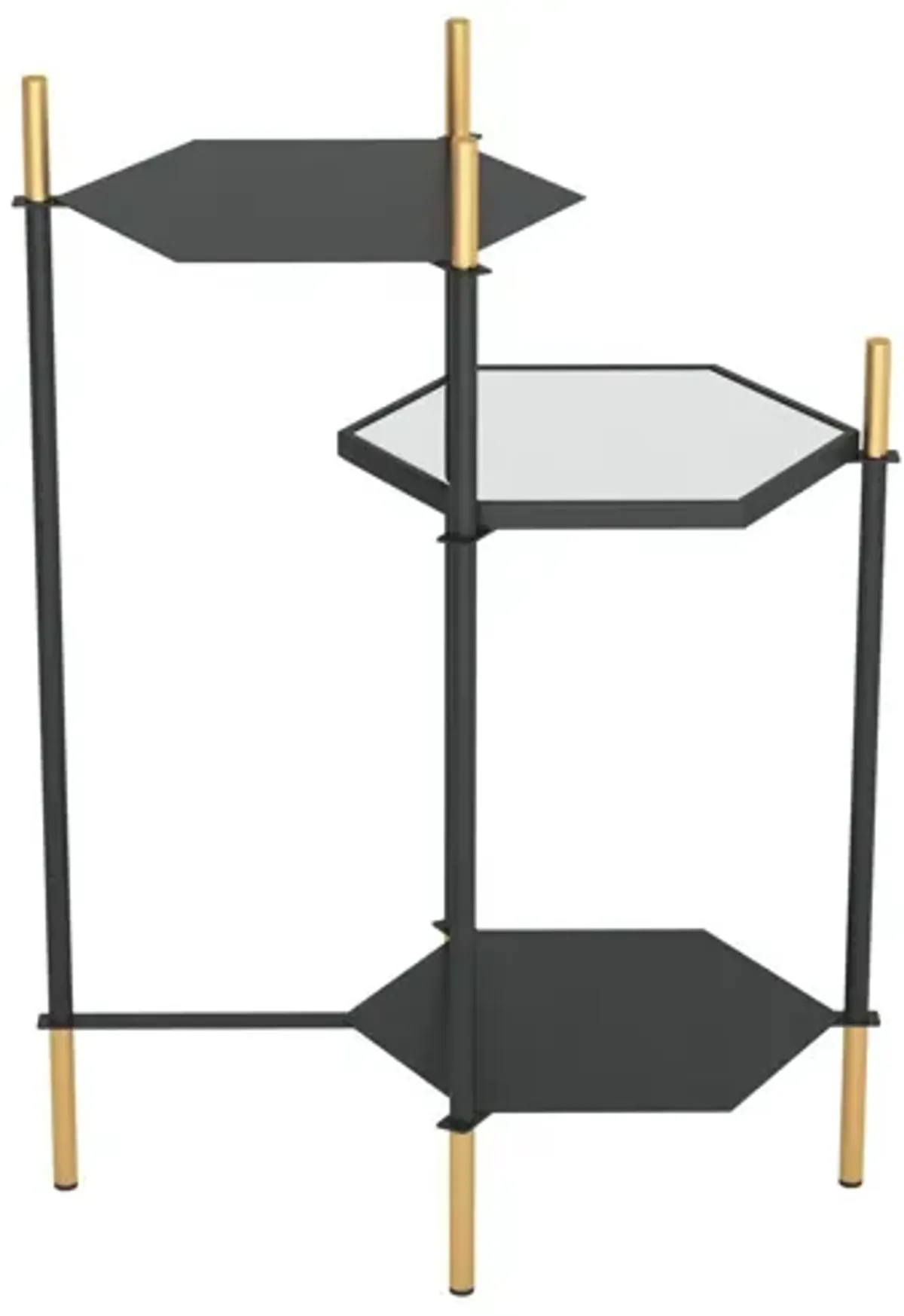 William Side Table Gold & Black