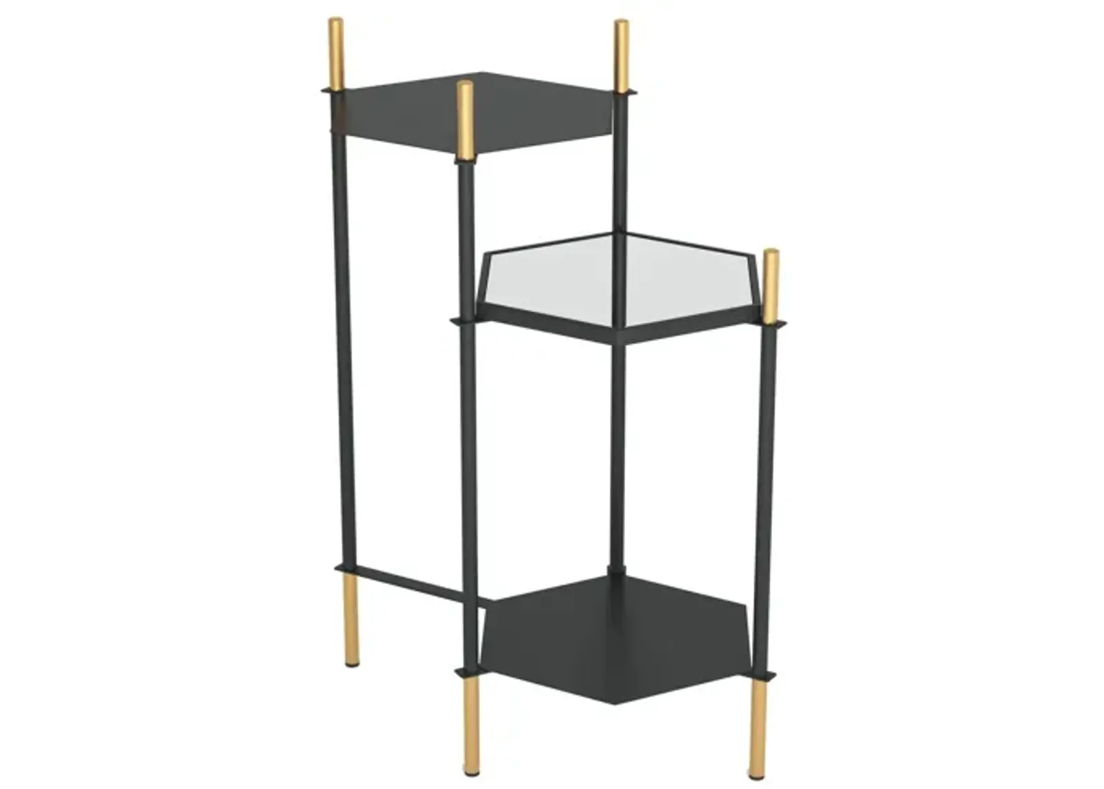 William Side Table Gold & Black