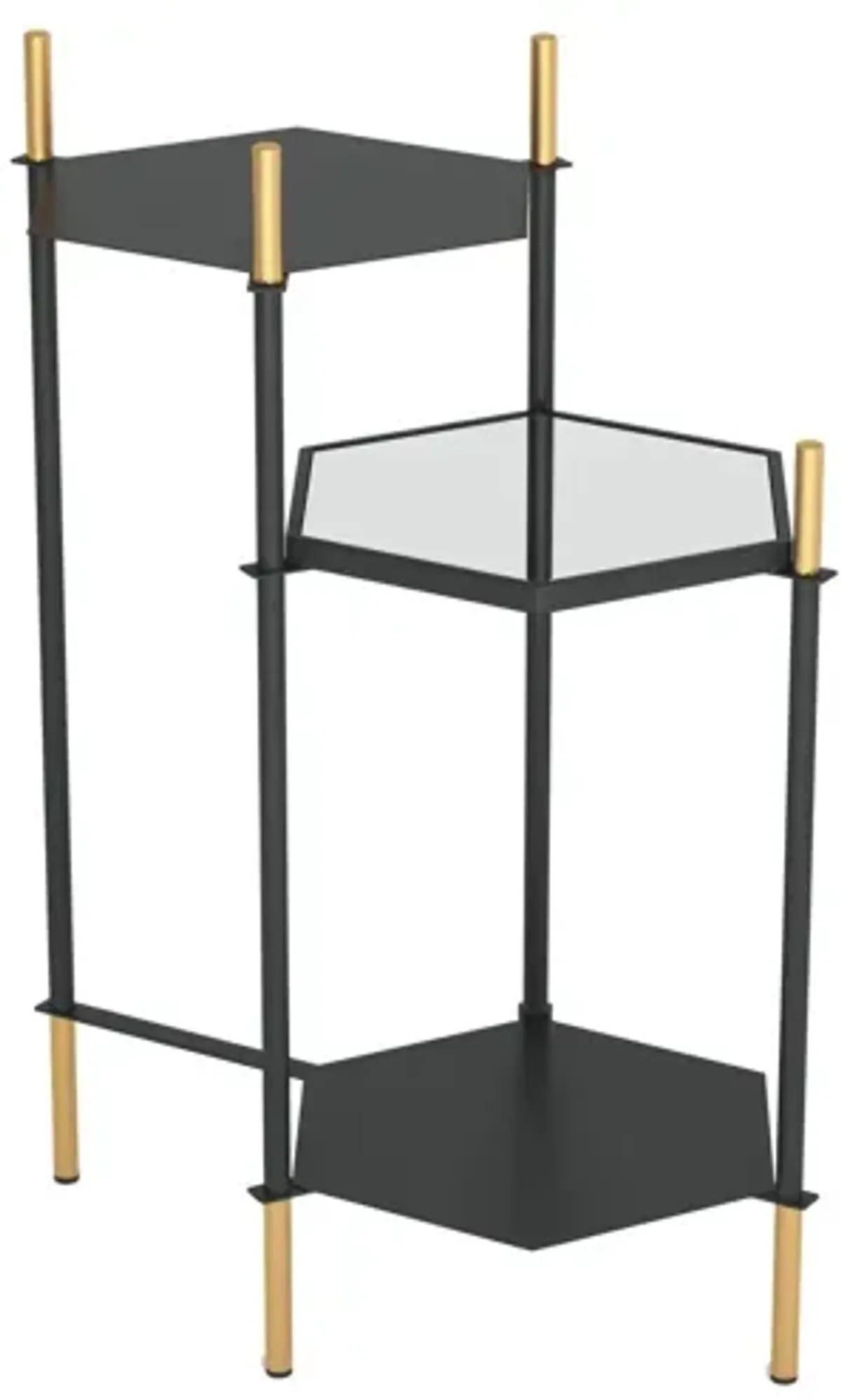 William Side Table Gold & Black