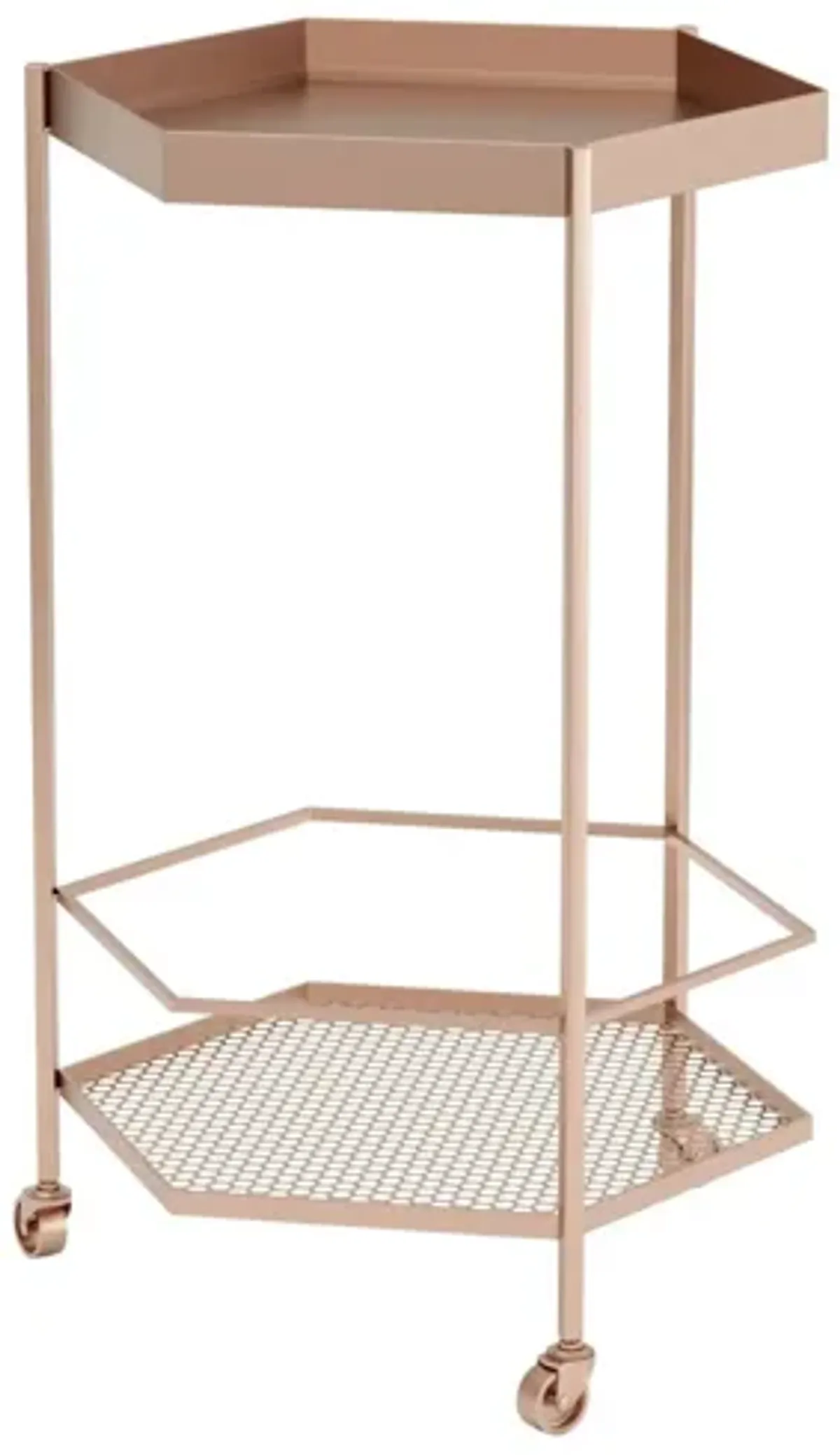 Hex Bar Cart Gold