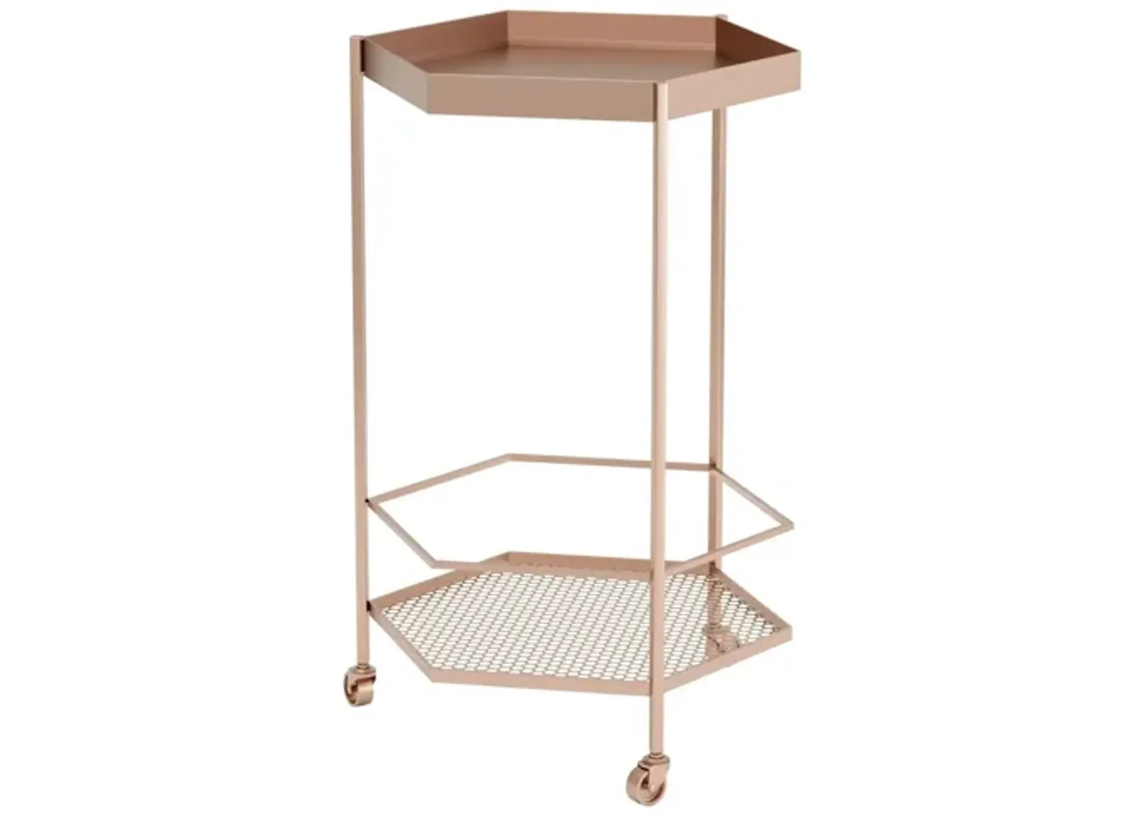 Hex Bar Cart Gold