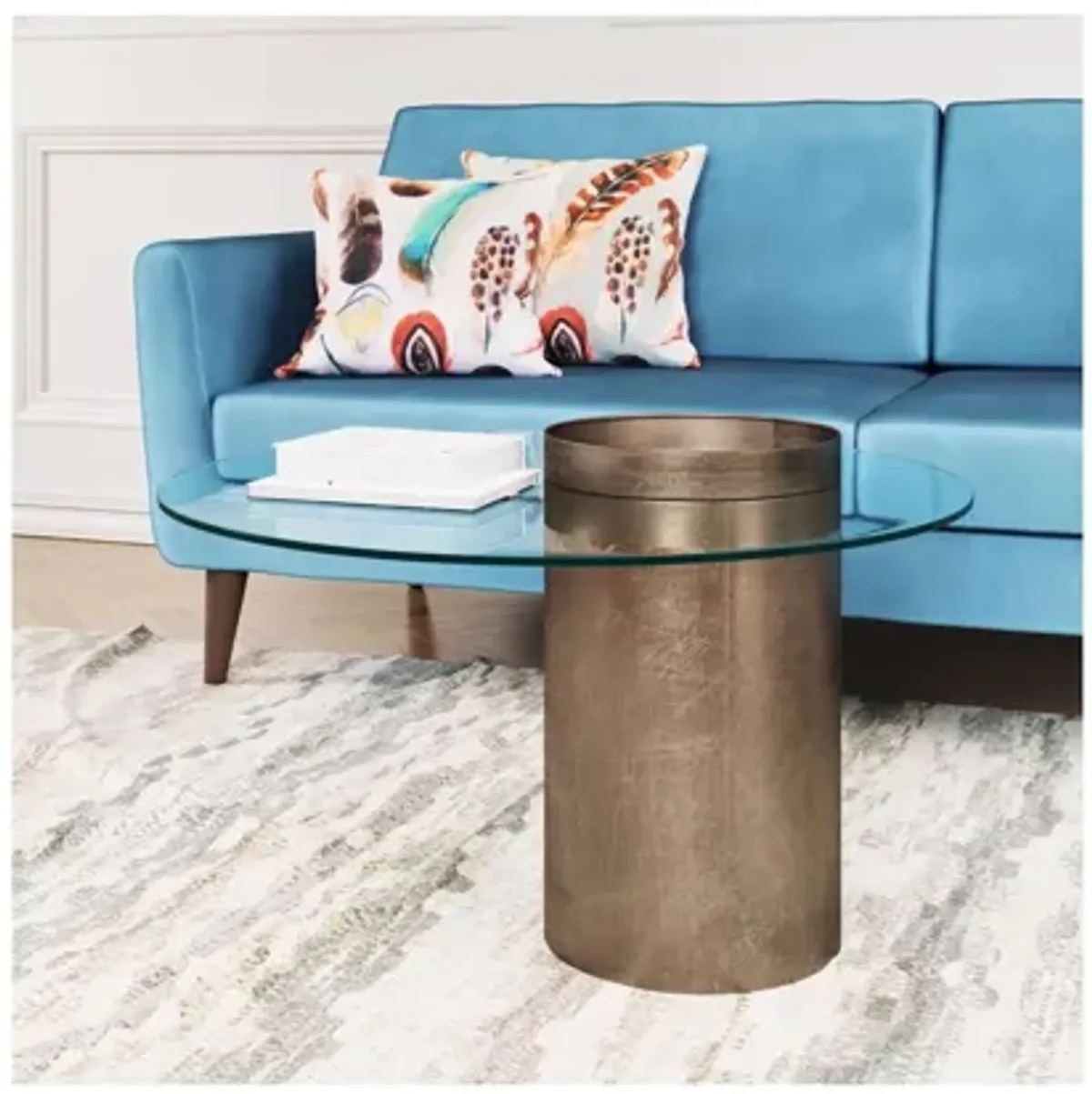 Emi End Table Antique Gold