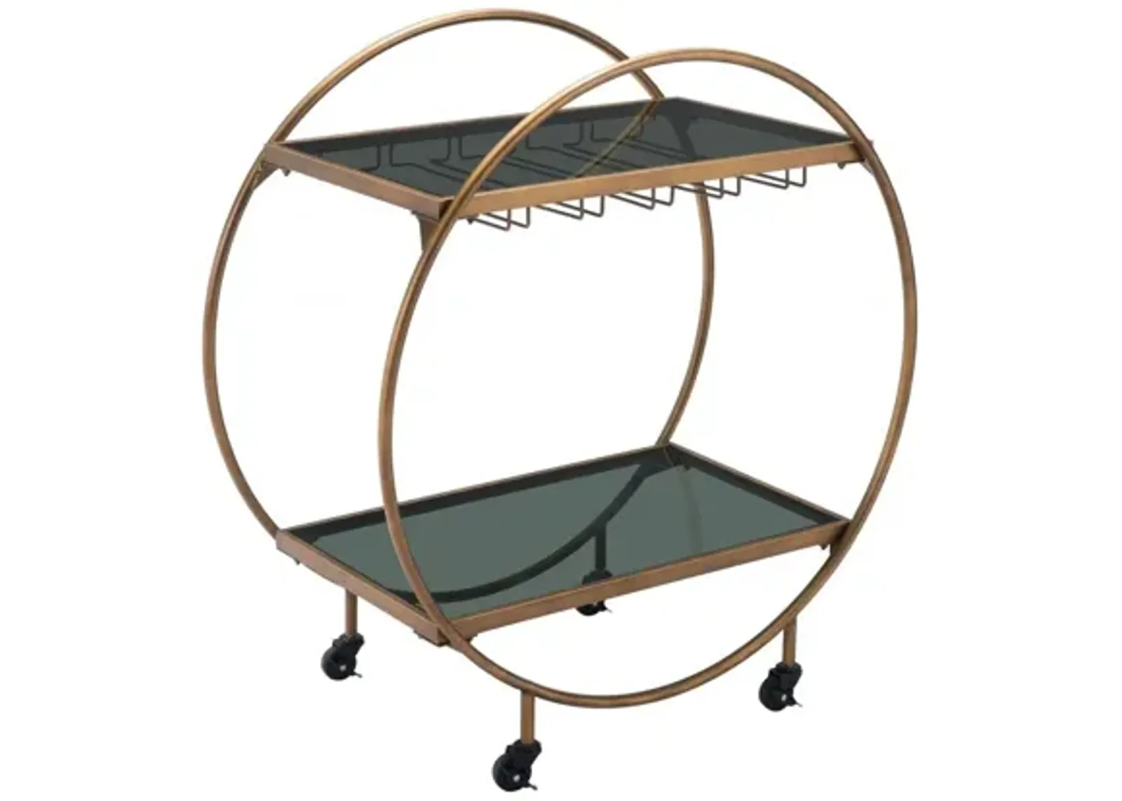 Arc Bar Cart Gold & Black