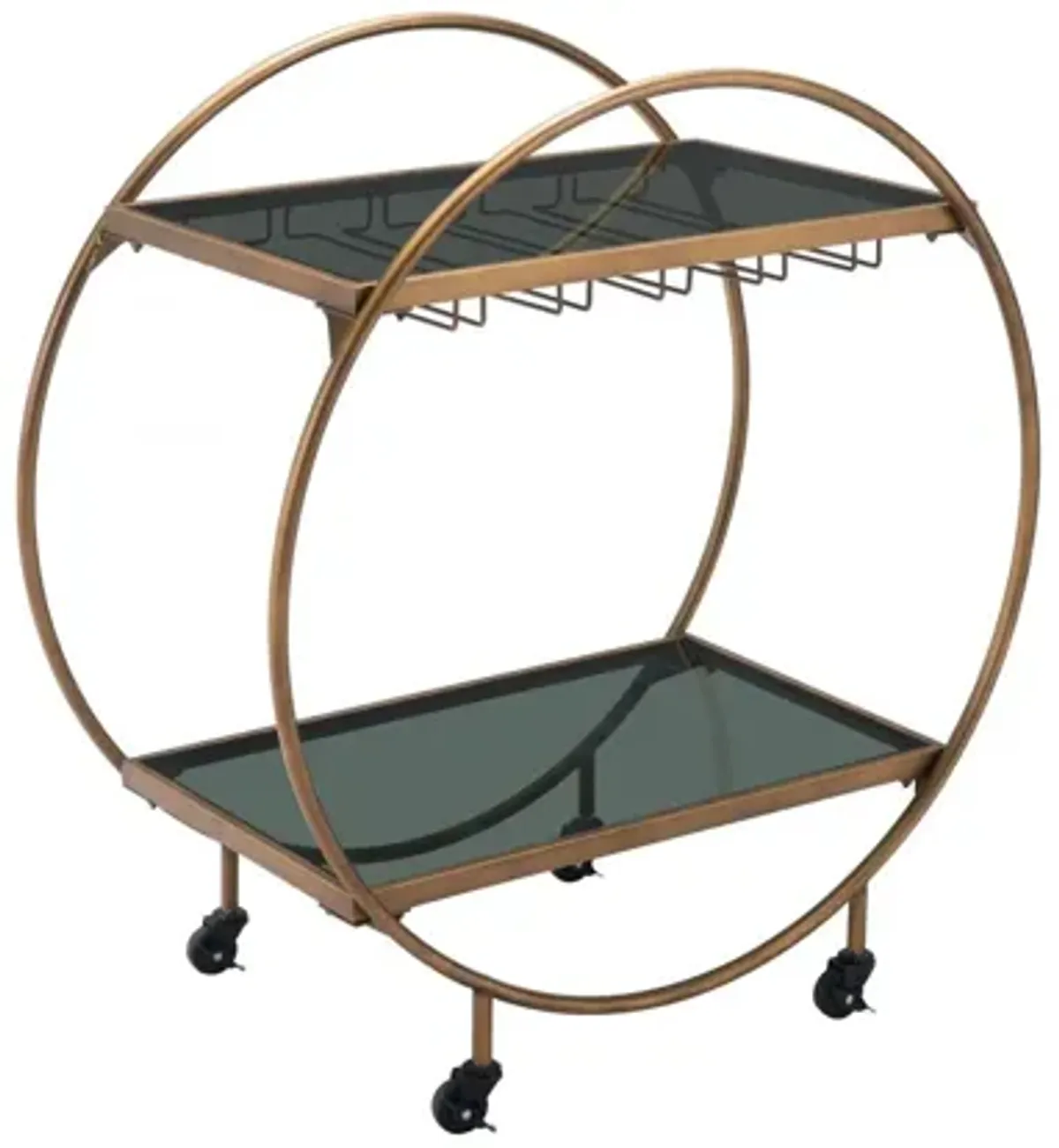 Arc Bar Cart Gold & Black