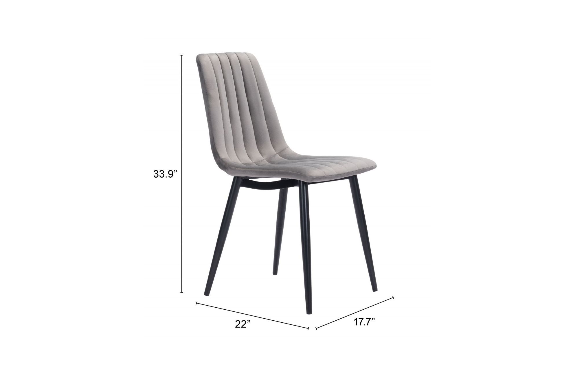 Dolce Dining Chair (Set of 2) Gray