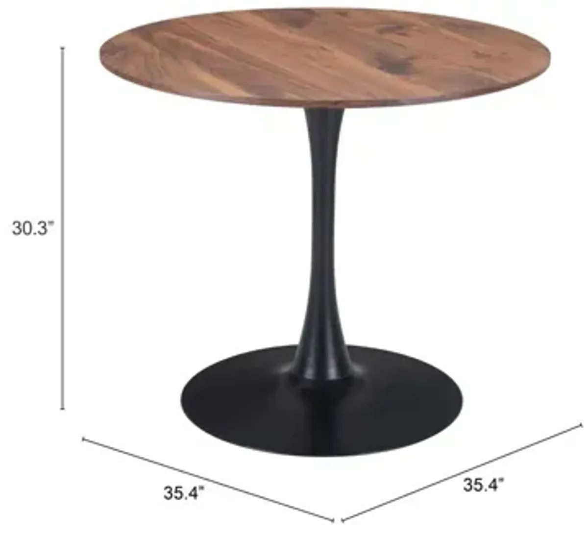 Opus Dining Table Brown & Black