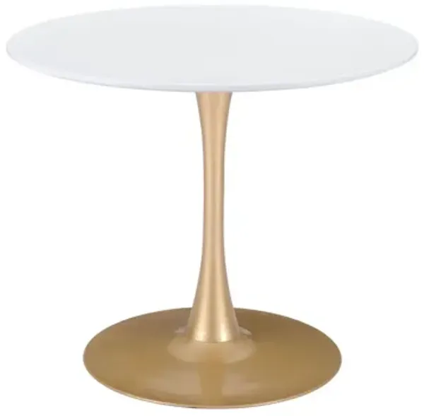 Opus Dining Table White & Gold