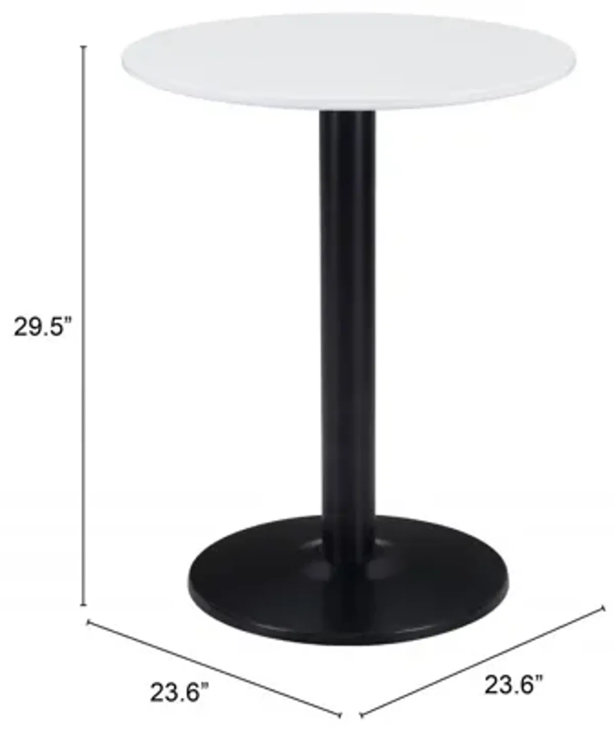 Alto Bistro Table White & Black