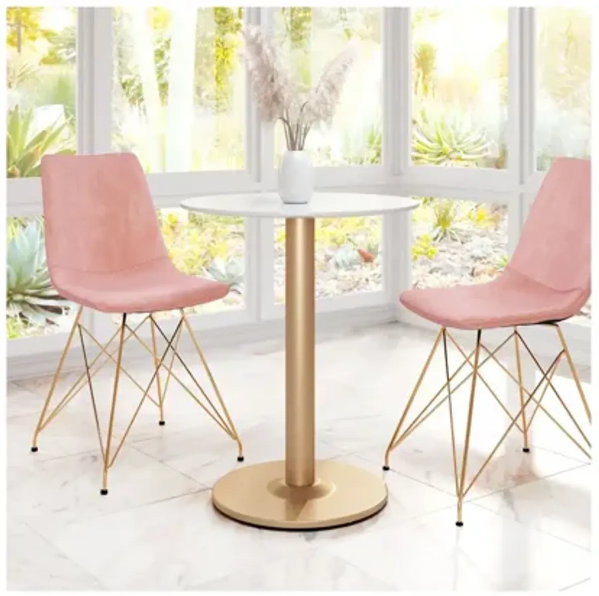 Alto Bistro Table White & Gold