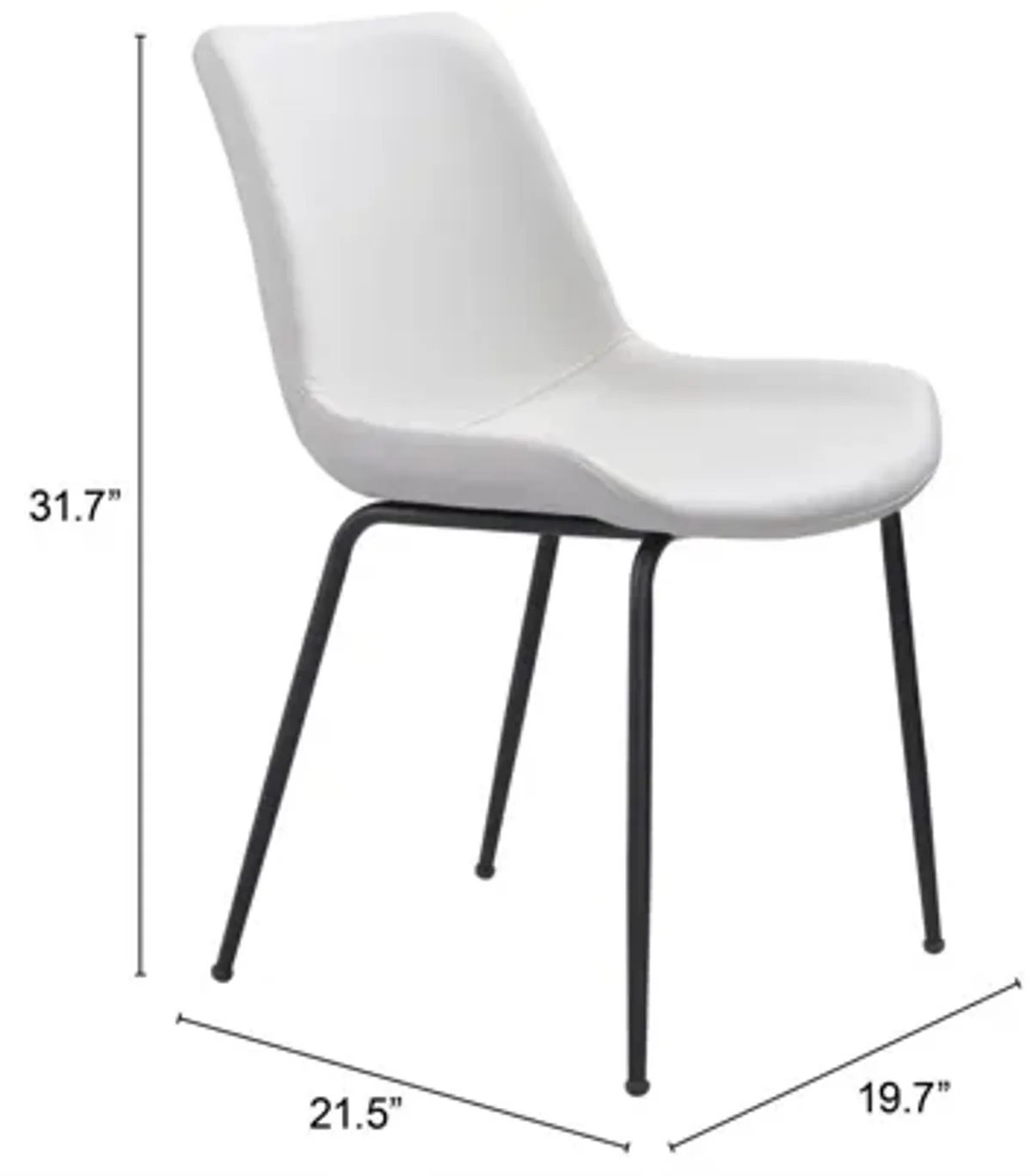 Byron Dining Chair (Set of 2) White