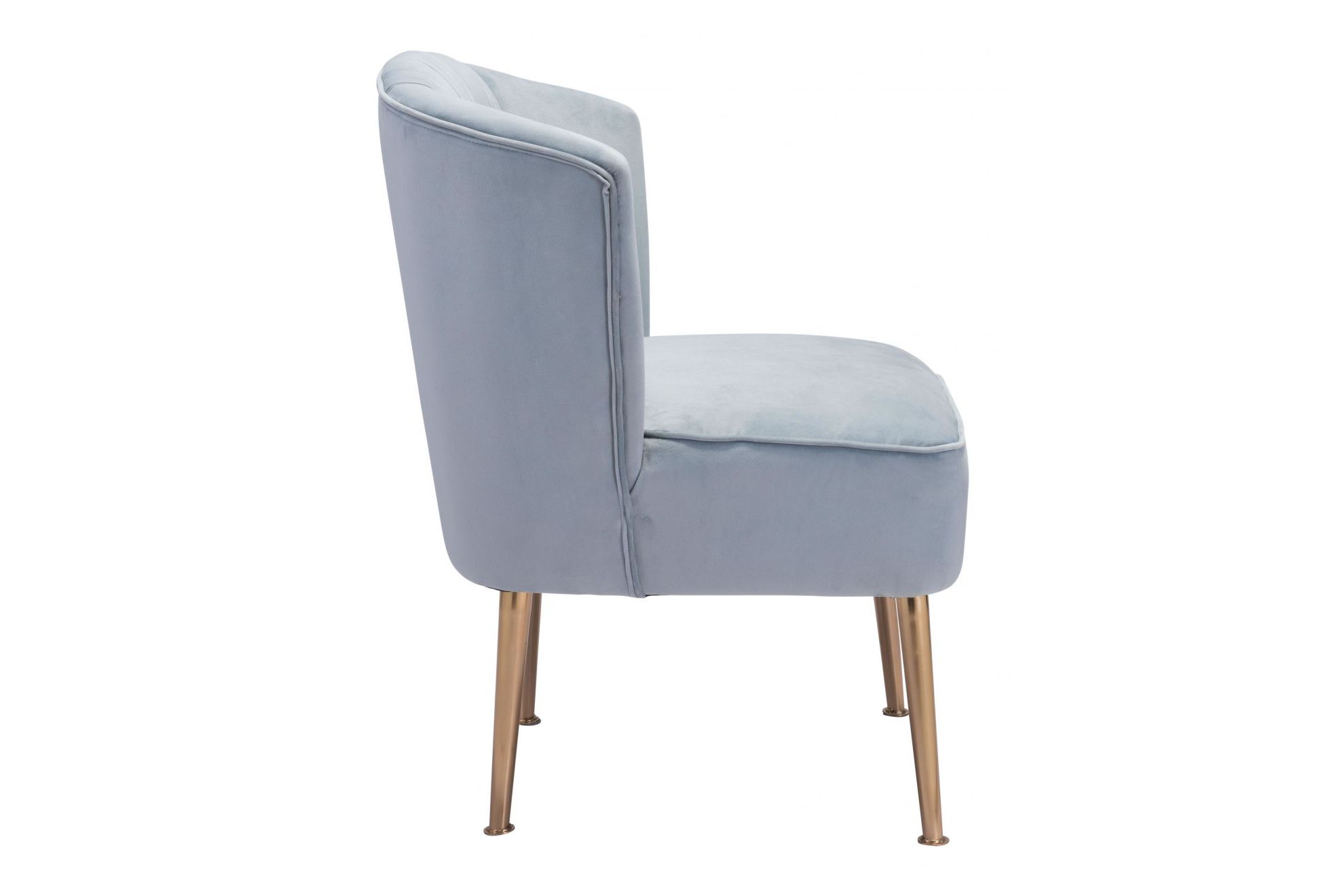 Andes Accent Chair Blue & Gold
