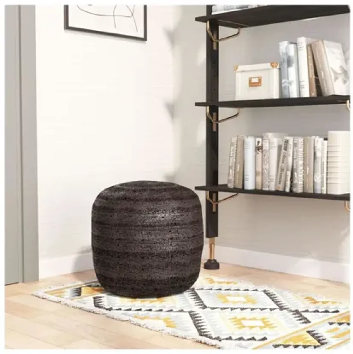 Lillian Ottoman Black