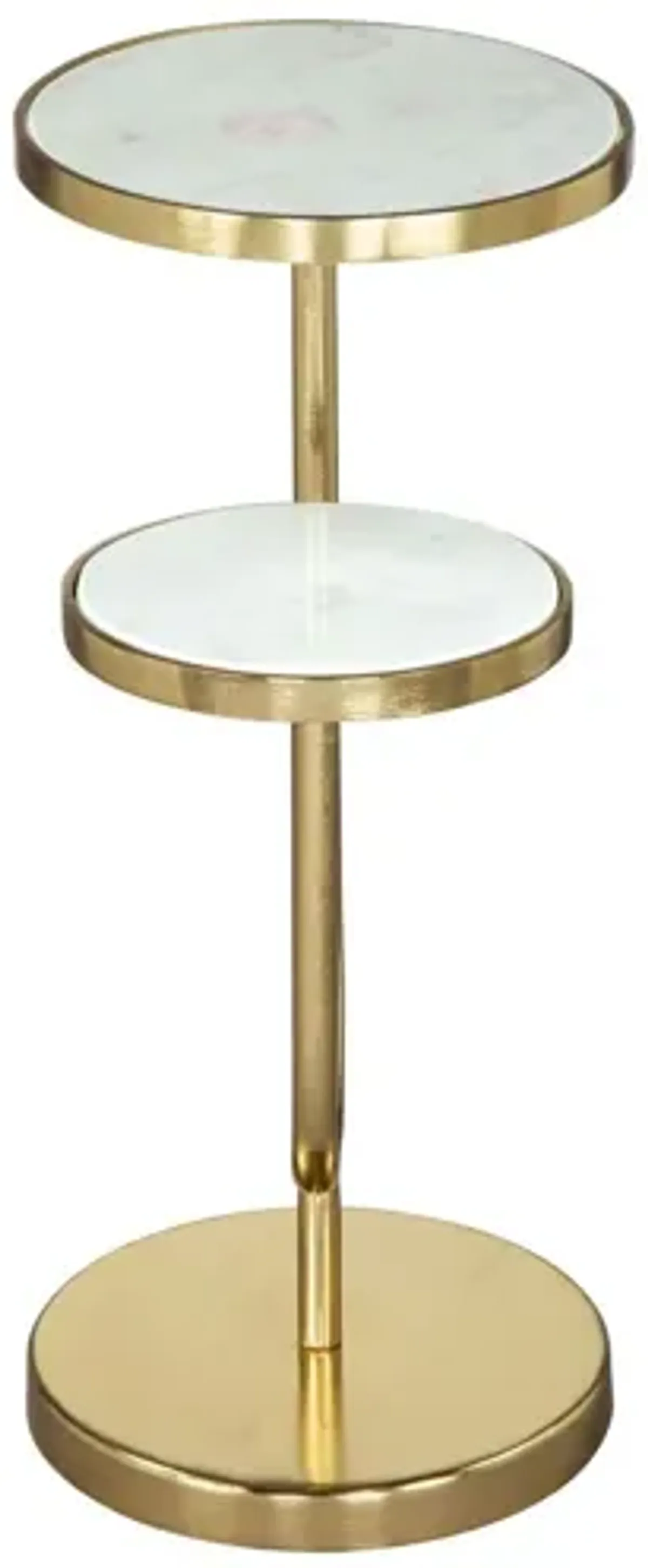 Marc Side Table White & Gold