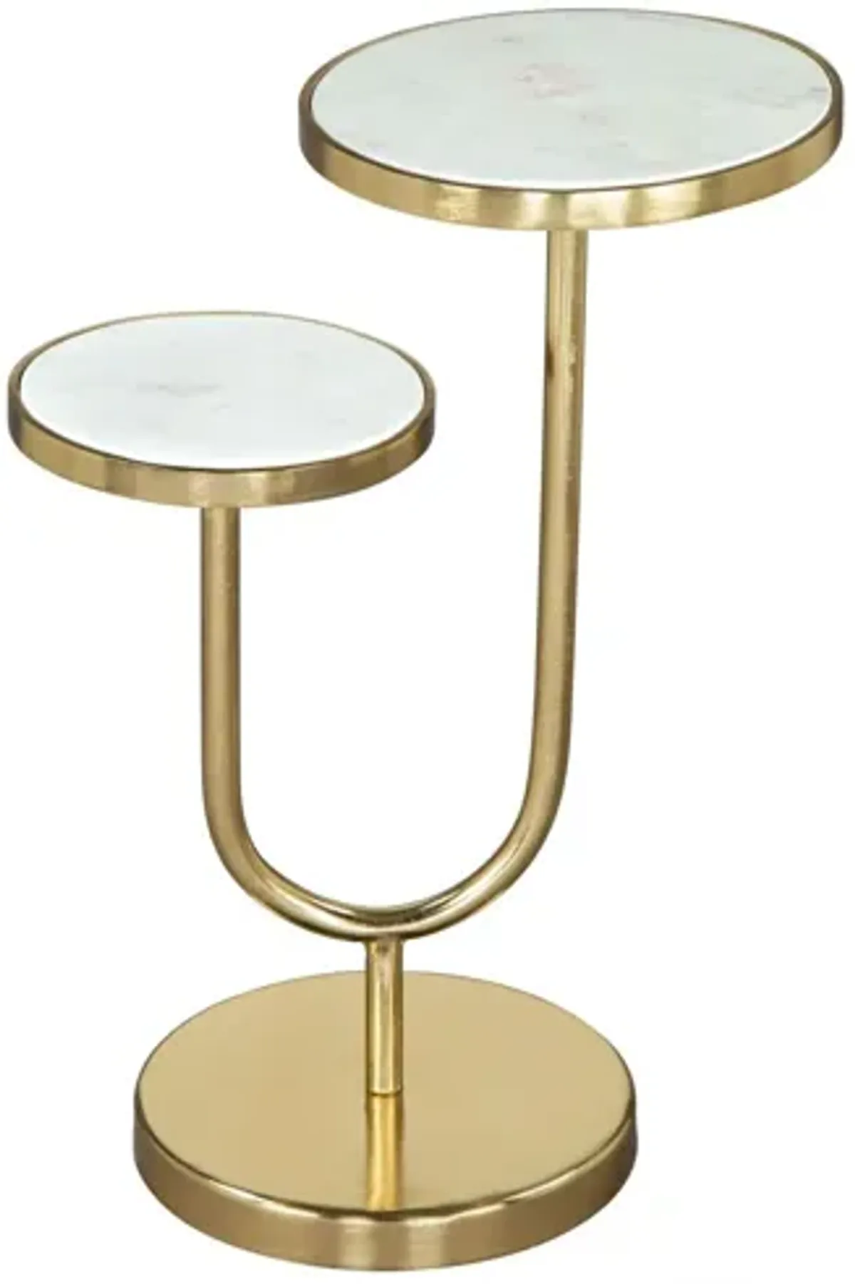 Marc Side Table White & Gold