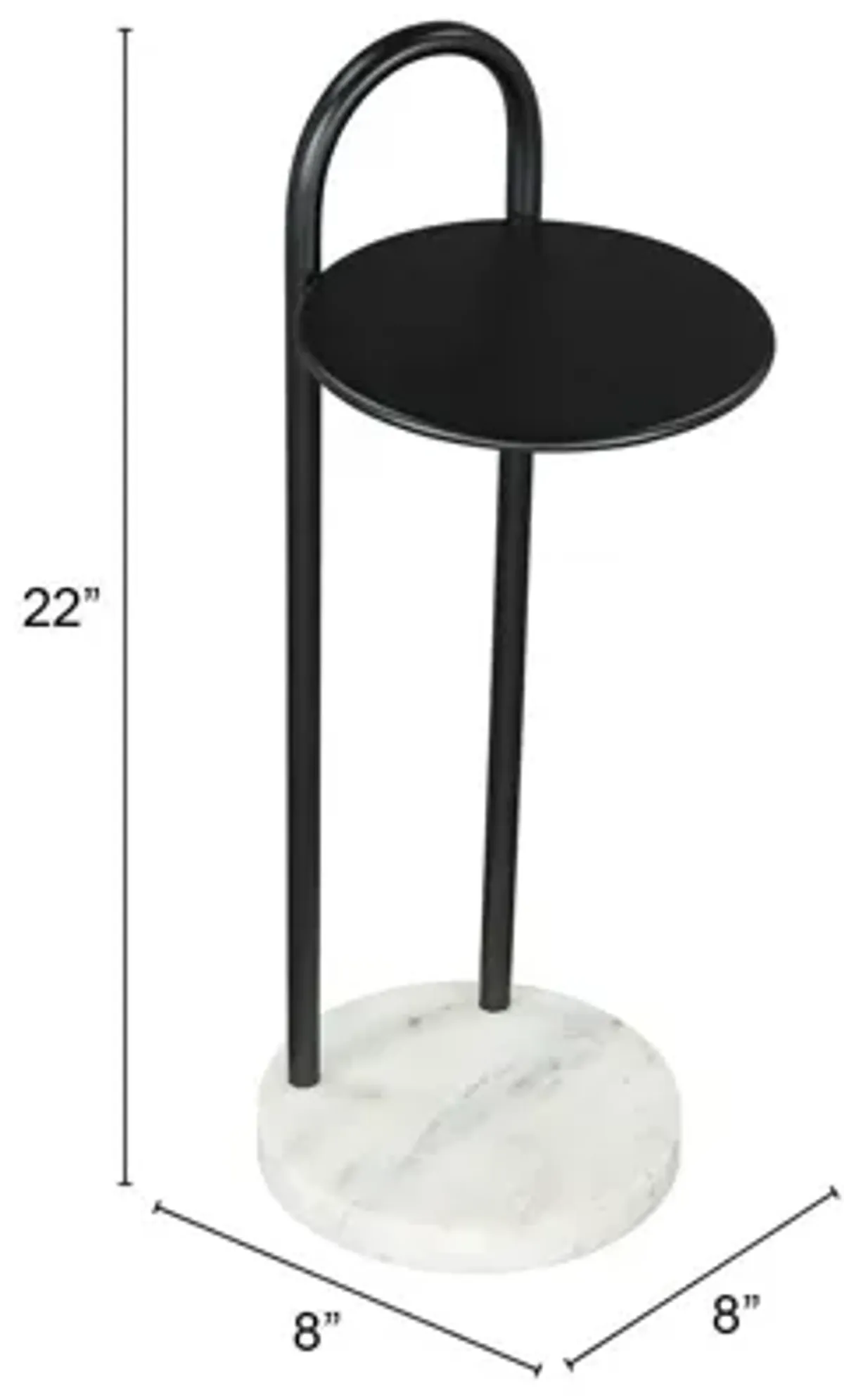 Christian Side Table Black & White