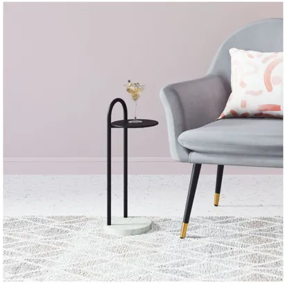 Christian Side Table Black & White