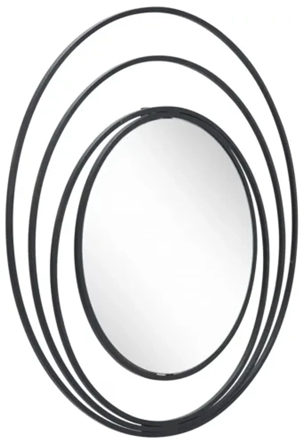 Luna Round Mirror Black