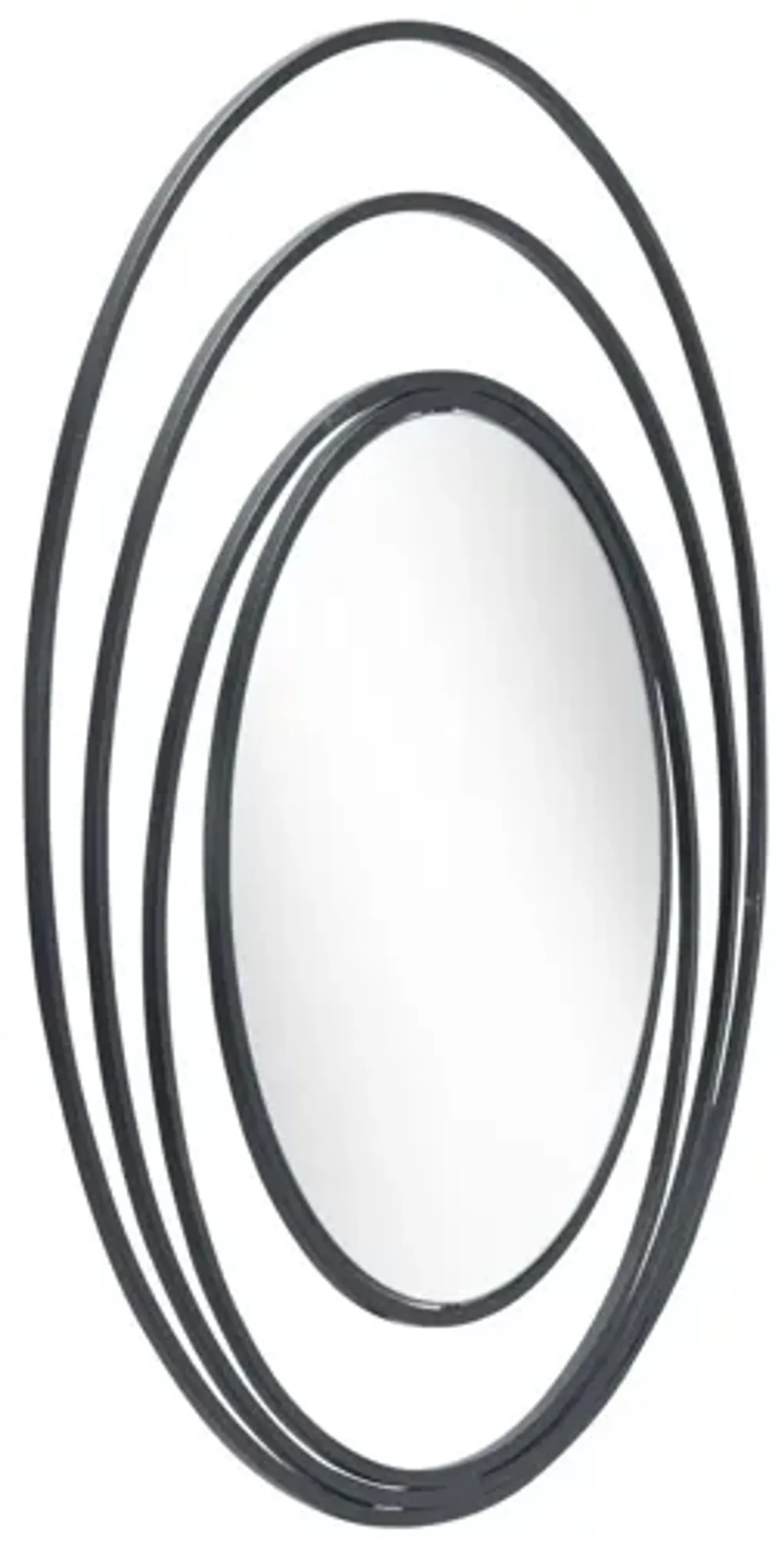 Luna Round Mirror Black