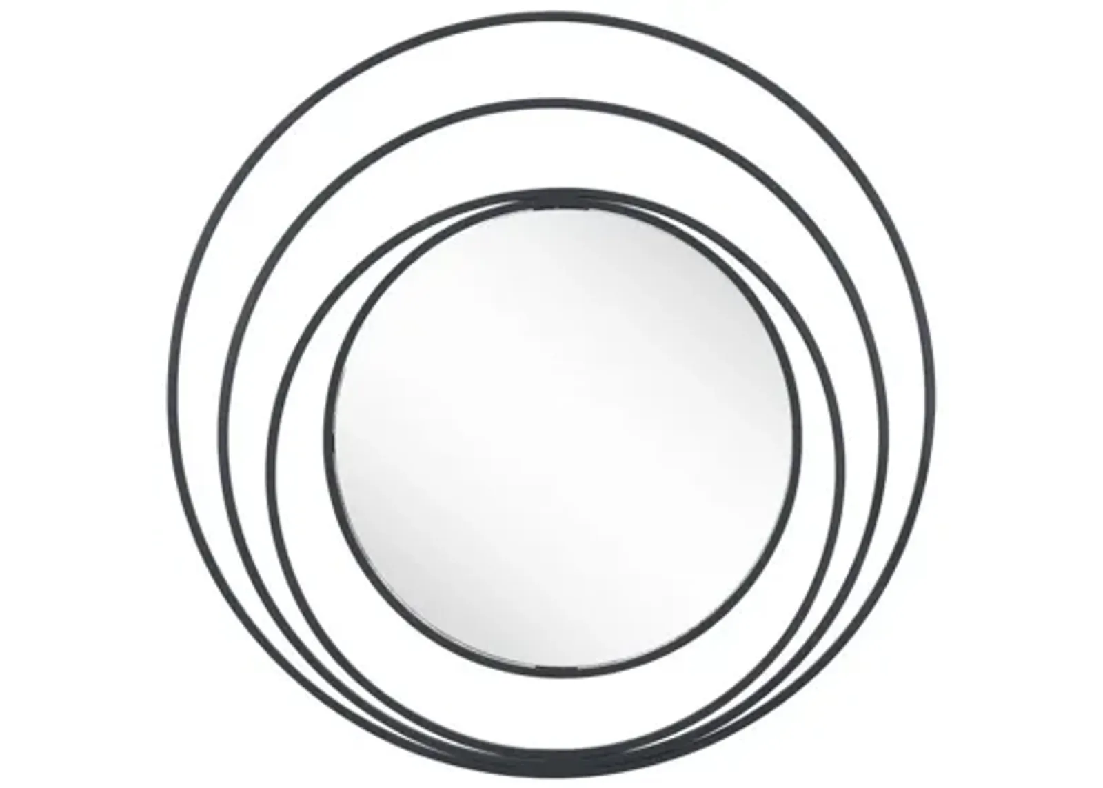 Luna Round Mirror Black