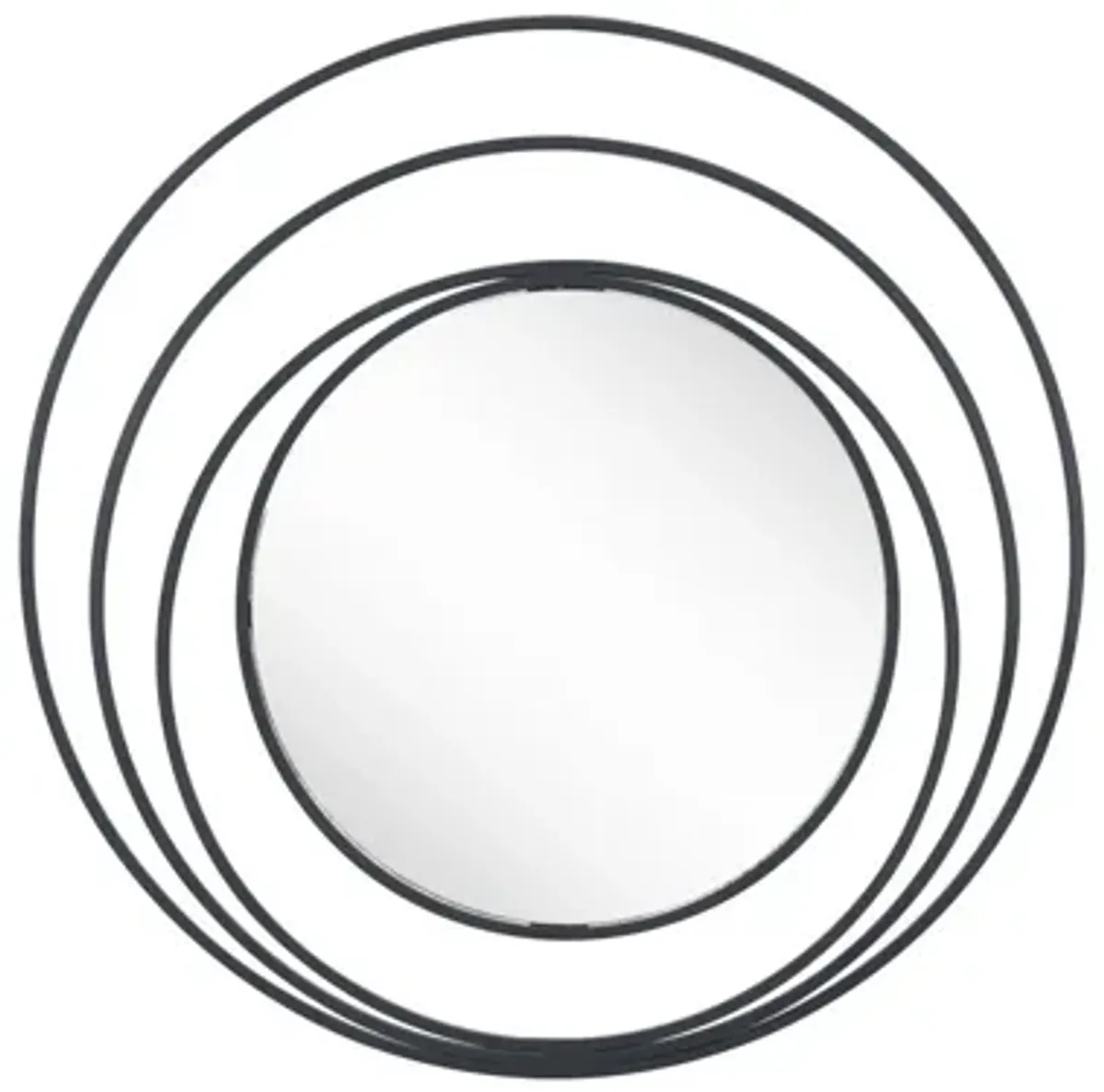 Luna Round Mirror Black