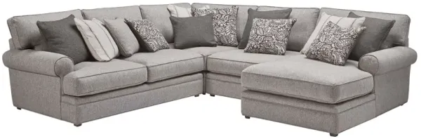 Lincoln Stone 4-Piece Sectional with Right Arm Facing Chaise
