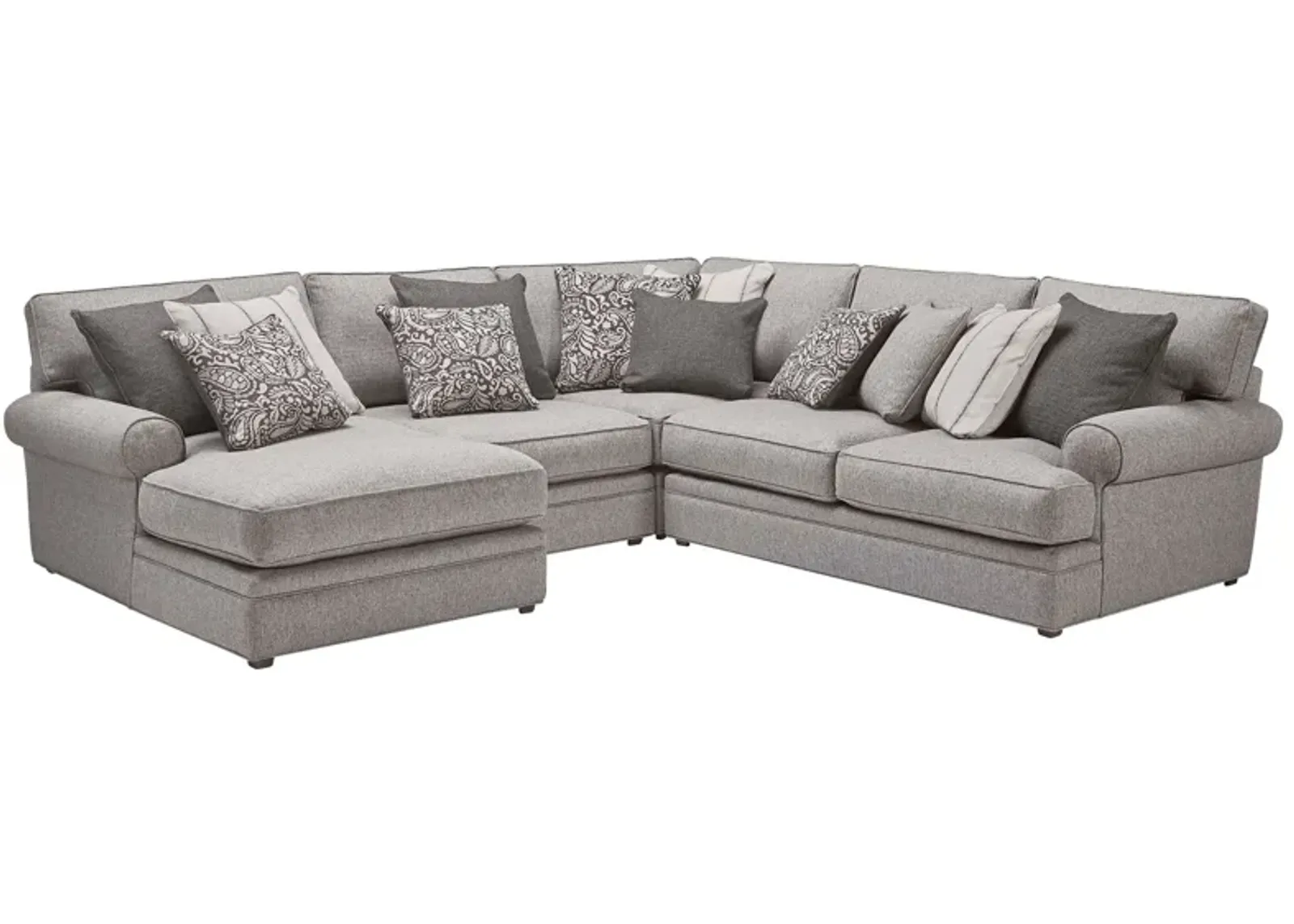 Lincoln Stone 4-Piece Sectional with Left Arm Facing Chaise