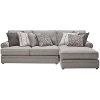Lincoln Stone 2-Piece Sectional with Right Arm Facing Chaise