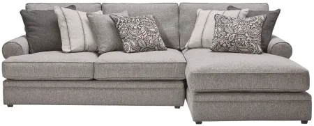 Lincoln Stone 2-Piece Sectional with Right Arm Facing Chaise