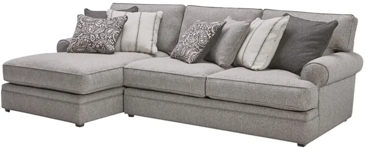 Lincoln Stone 2-Piece Sectional with Left Arm Facing Chaise