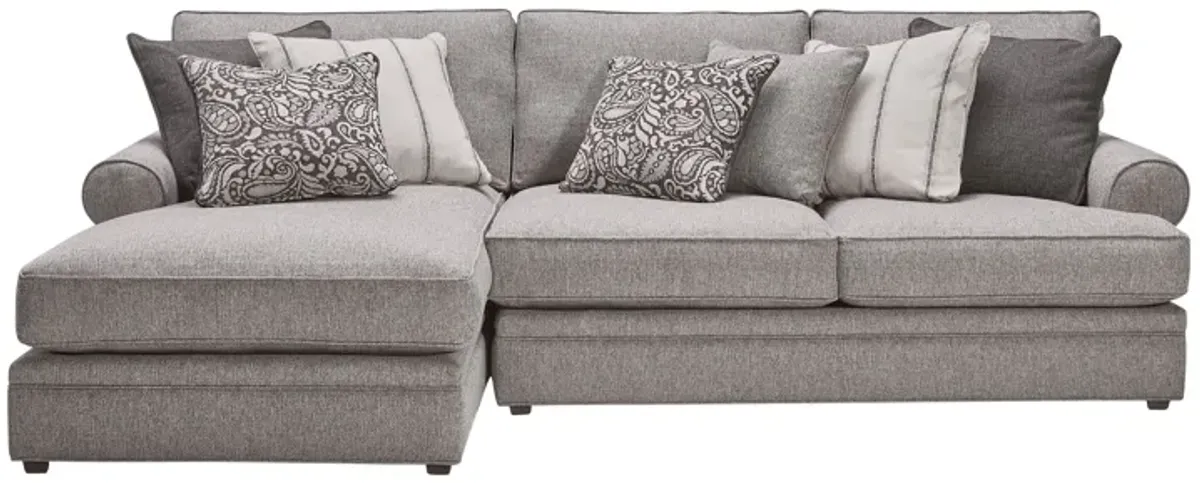 Lincoln Stone 2-Piece Sectional with Left Arm Facing Chaise