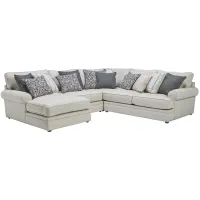Lincoln Putty 4-Piece Sectional with Left Arm Facing Chaise