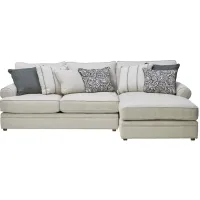Lincoln Putty 2-Piece Sectional with Right Arm Facing Chaise