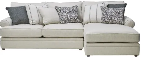 Lincoln Putty 2-Piece Sectional with Right Arm Facing Chaise